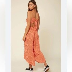 O’Neill JALADRA Dot gauzy orange  jumpsuit XS
